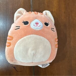 Squishmallows GiGi Organge Tabby Cat With Open Eyes and Peach Belly Mini Plush